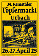 Töpfermarkt Urbach 26.-27. April 2025